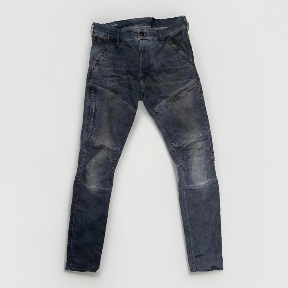 G-Star Raw Rackam 3D Skinny Jeans Mens Blue Dark Wash Denim Stretch 30x31
